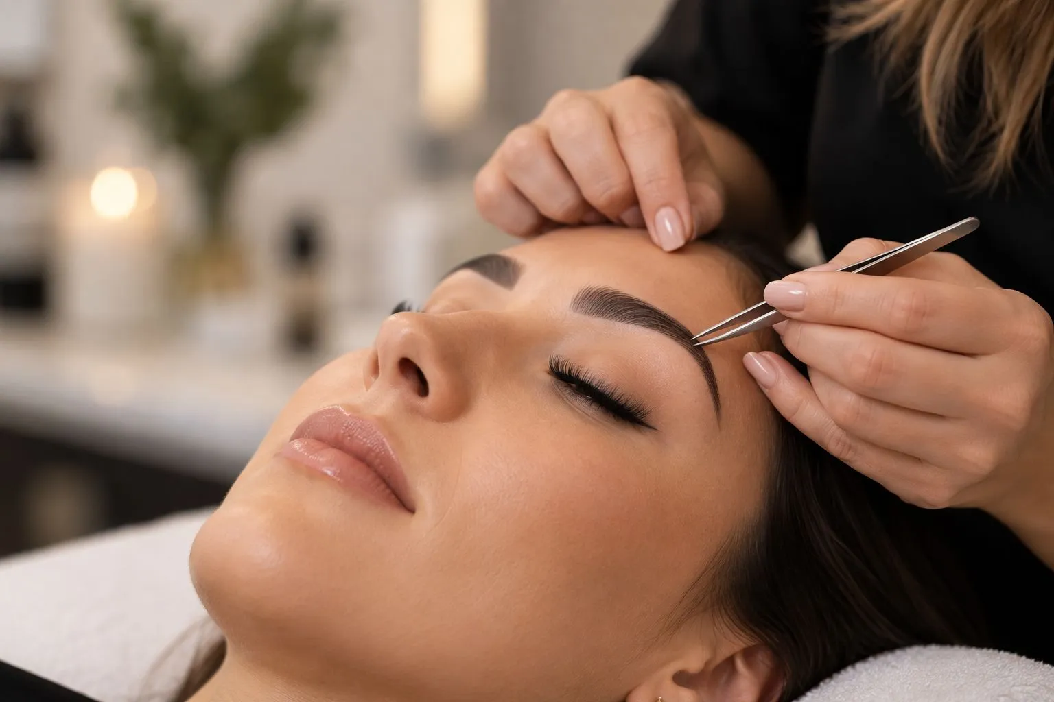 Brow shaping in the CHAIR treatment room