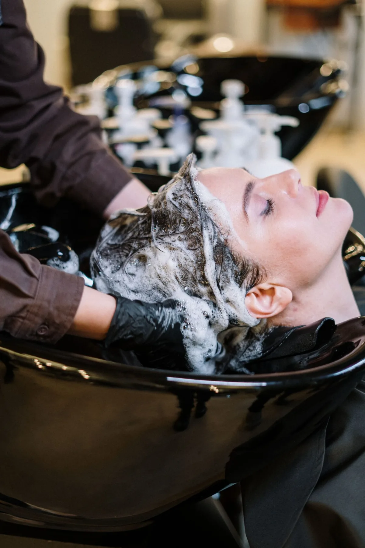 A relaxing hair wash at the CHAIR backwash